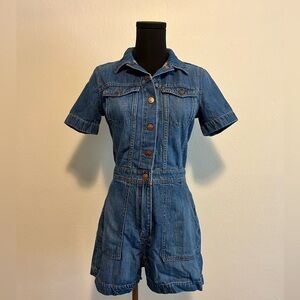 Madewell Women’s Jean Denim Romper S